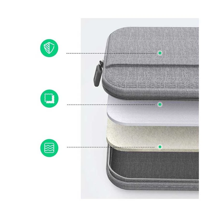 UGREEN LP437 (30325) 15.9 Inch Gray Laptop Sleeve Bag
