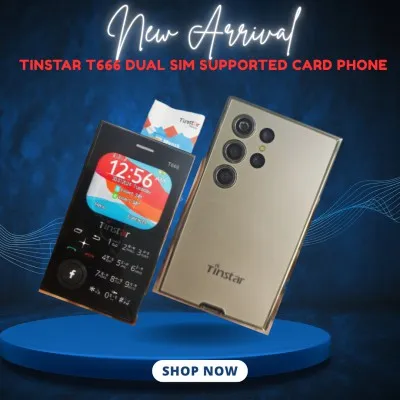 Tinstar T666 Dual SIM Card Phone - Golden