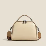 High end ladies' handbag multi-layer large capacity commuting bag(Cream)