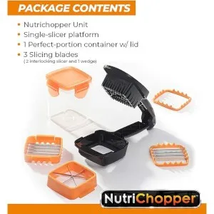 Stainless Steel 5-in-1 Nicer Quick Dicer Fruit Vegetable Cutter Set