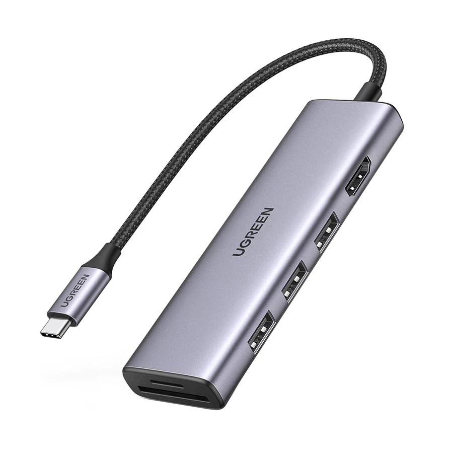 UGREEN CM511 (20956A) USB-C to HDMI, Tri USB, SD & TF Hub Space Gray