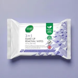 Pure 3in1 Make-Up Removal Wipes - 25 Wipes (UK)
