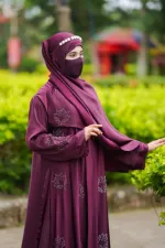 Afran Fabric Stone Work Borka, Hijab Not Included