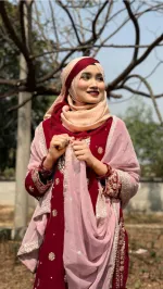 Sequin Embroidered Soft Georgette Three Piece, 5 Colours
