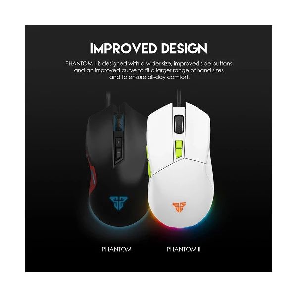 Fantech VX6 Phantom II RGB Wired Neon White Gaming Mouse