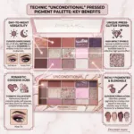 Technic Unconditional Pressed Pigment Eyeshadow Palette 30g (China)