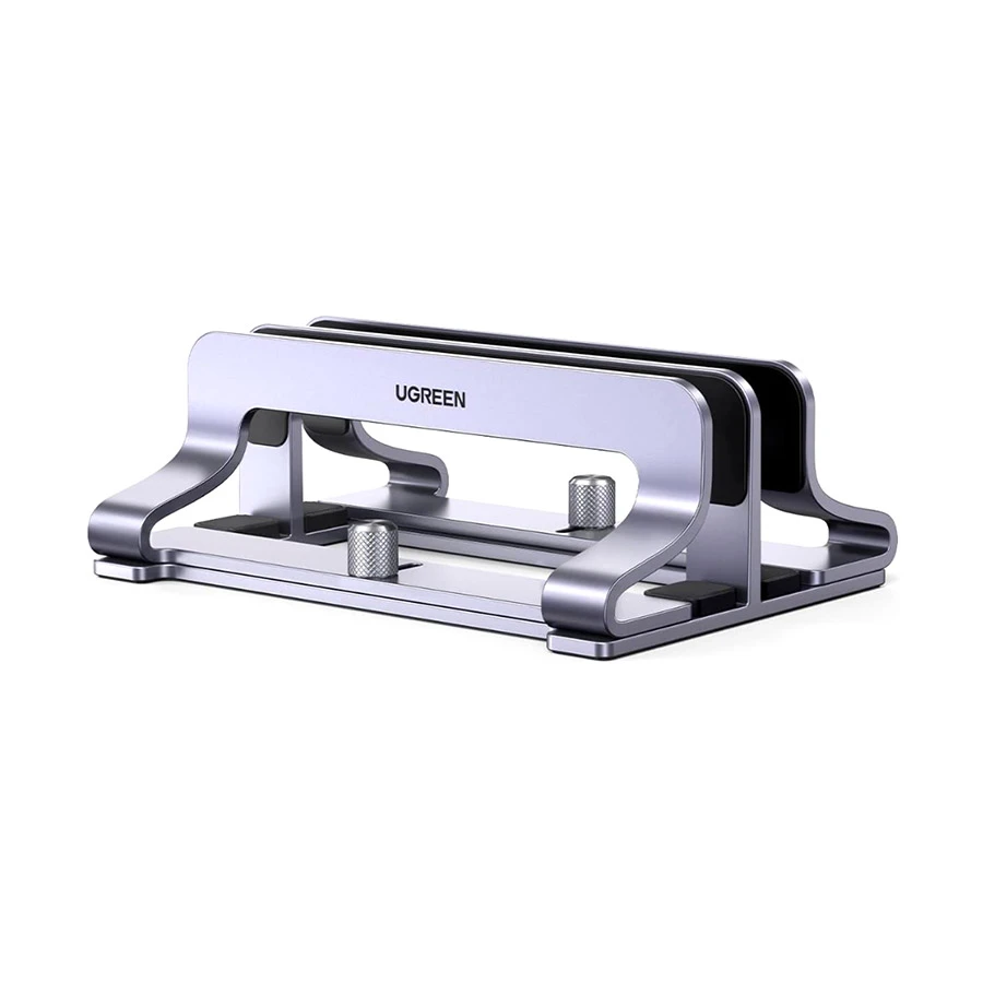 UGREEN LP258 Aluminum Dual Slot Vertical Laptop Stand, Silver