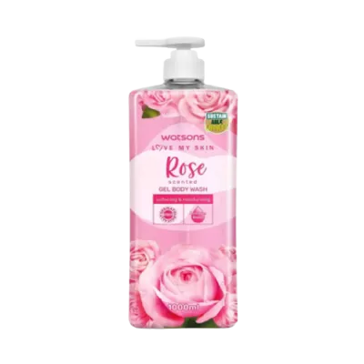 Watsons Love My Skin Rose Scented Gel Body Wash 1000ml (Malaysia)