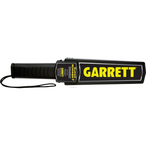 Garrett Super Scanner V Hand-Held Metal Detector – High-Sensitivity Security Wand with Vibration/Audio Alert, Auto Self-Calibrating & 100-Hour Battery Life