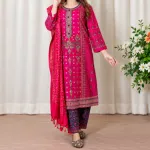 Premium Cotton Block & Digital Print Three-Piece Set