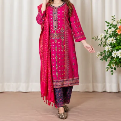 Premium Cotton Block & Digital Print Three-Piece Set