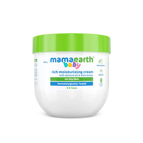 Mamaearth Baby Rich Moisturizing Cream for Dry Skin 200g (India)