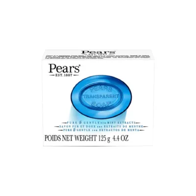 Pears Transparent Soap Pure and Gentle with Mint Extracts 125g (India)