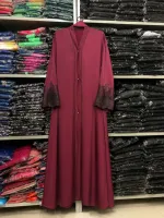 Karchupi Koti Borka in Jafran Fabric, Without Hijab