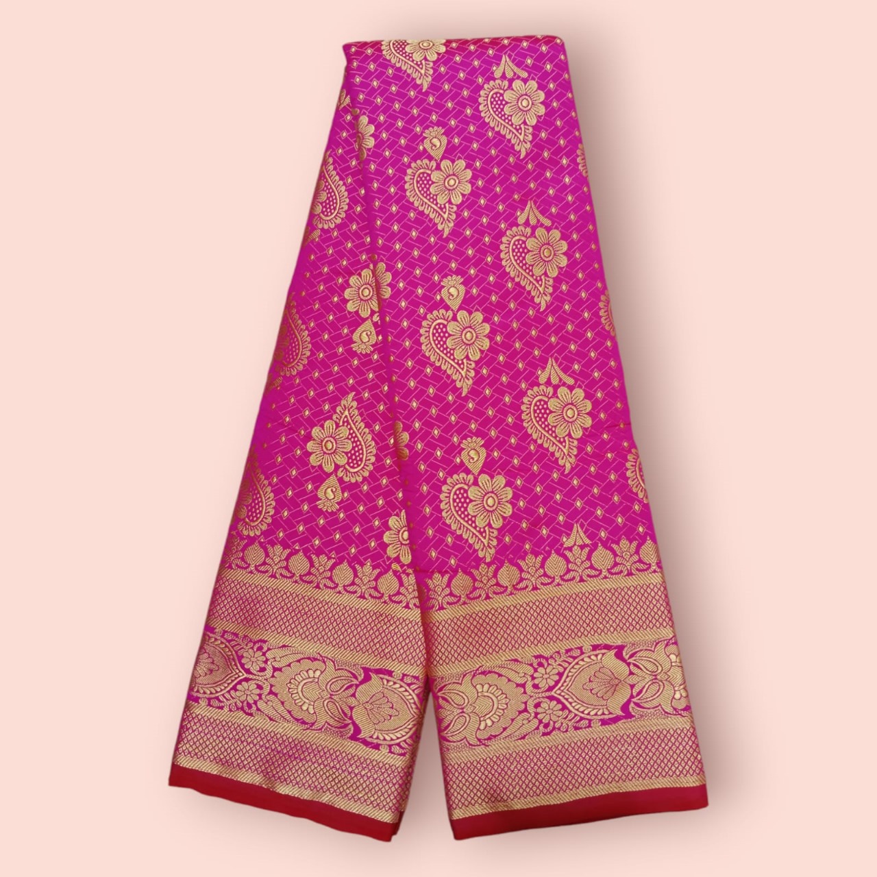 Silk Katan Saree with Golden Thread Work, 4 Colour Choices