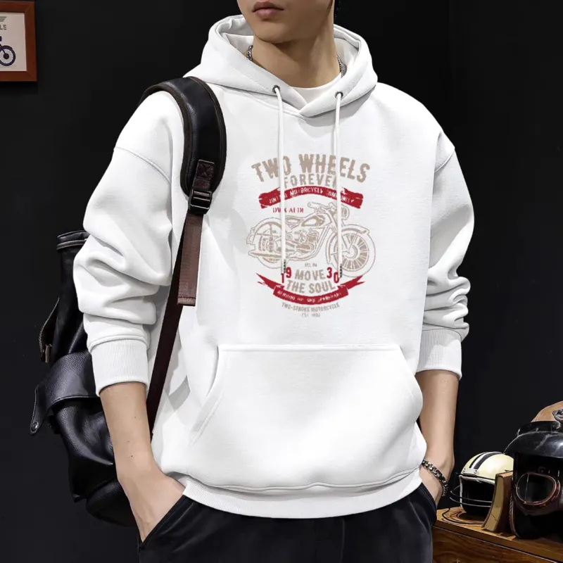 Men's Full Sleeve Cotton Winter Hoodie, 320 GSM, 6 Colours