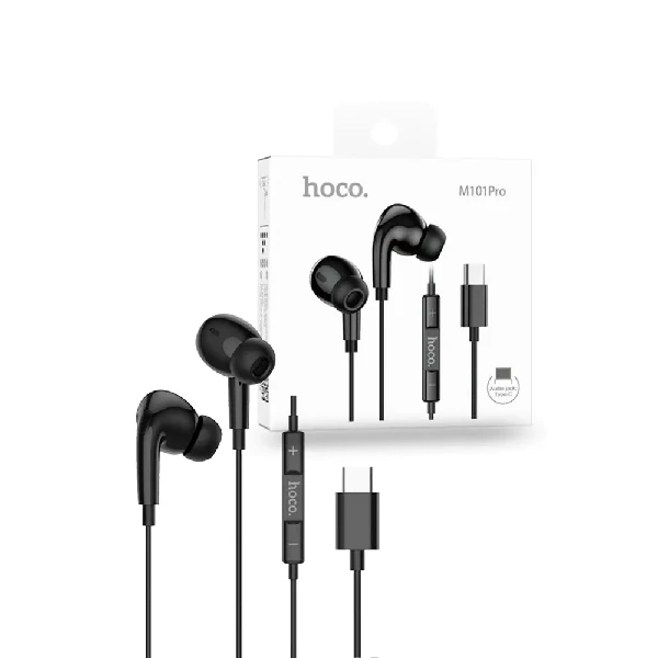 M101 Pro Crystal Sound Type C Wire Controlled Digital Earphones With Microphone