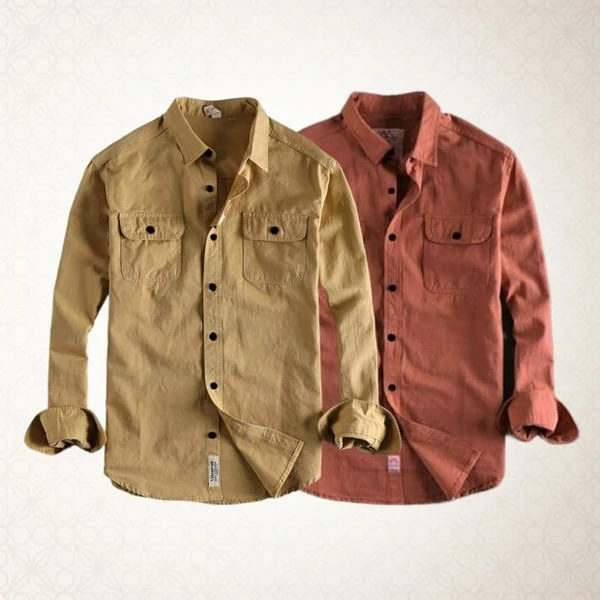 Premium High Thickness Double Pocket Shirt (2PIS COMBO)