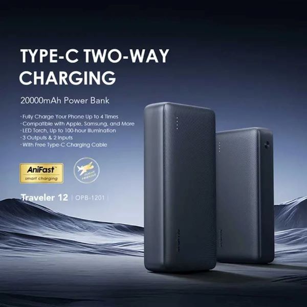 Oraimo Traveler 12 20000mAh 12W Black Power Bank