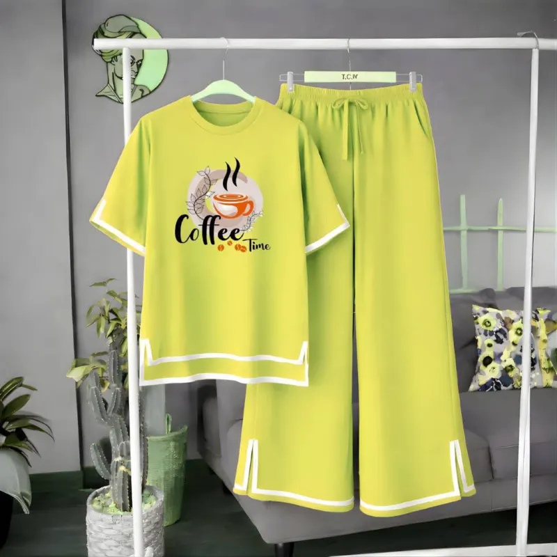 Kids' Half Sleeve Dyed Cotton T-Shirt and Pant Set, 2 to 12 Years