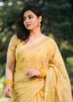 Semi Muslin Afsan Print Saree with Blouse Piece, 14 Haath