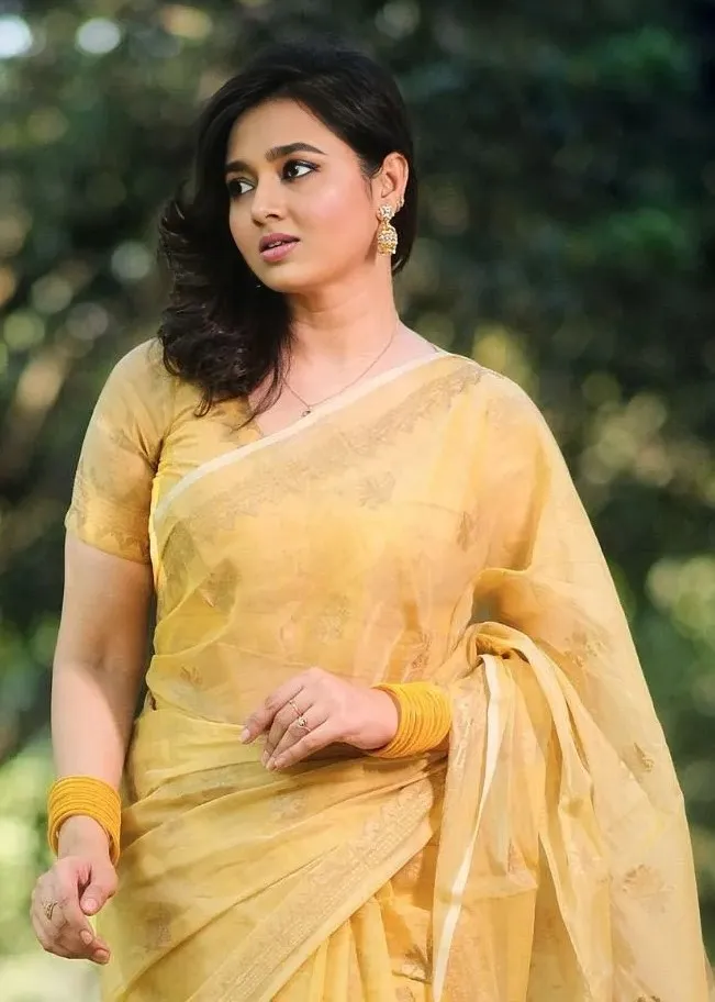 Semi Muslin Afsan Print Saree with Blouse Piece, 14 Haath