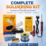 Master Soldering Combo Kit - 60W Soldering Iron, Multimeter, Stand, Lead & Rosin 5 in 1