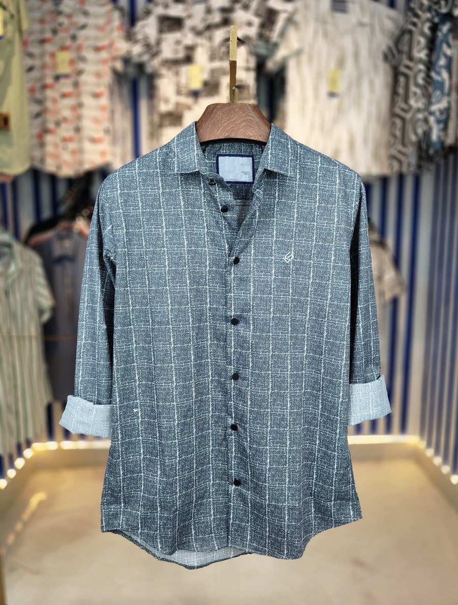 Men's Full Sleeve Digital Print Shirt, Pure Cotton Slim Fit