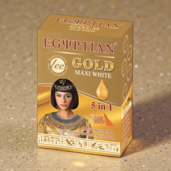 Lee Egyptian Gold Maxi White Whitening Collagen Facial Soap 100g (Thailand)
