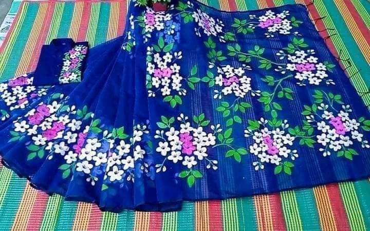 Couple Saree and Panjabi Set in Hand Print, Panjabi 38 to 46
