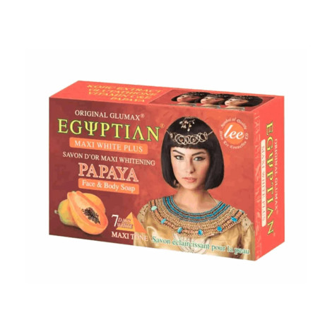 lee Original Glumax Egyptian Maxi White Plus Papaya Face & Body Soap 160g (Thailand)