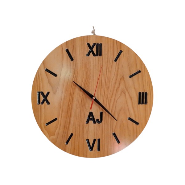Digital Wooden Wall Clock for Living Room