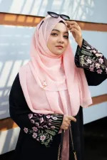 Women's Embroidered Abaya Borka, Sizes 50 to 58, 2 Colours