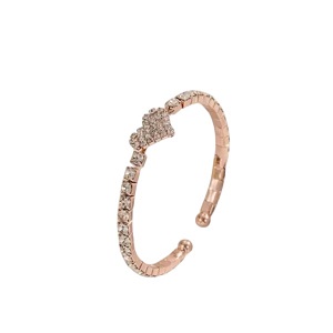 Bracelet Rhinestone Heart Decor Cuff for Women