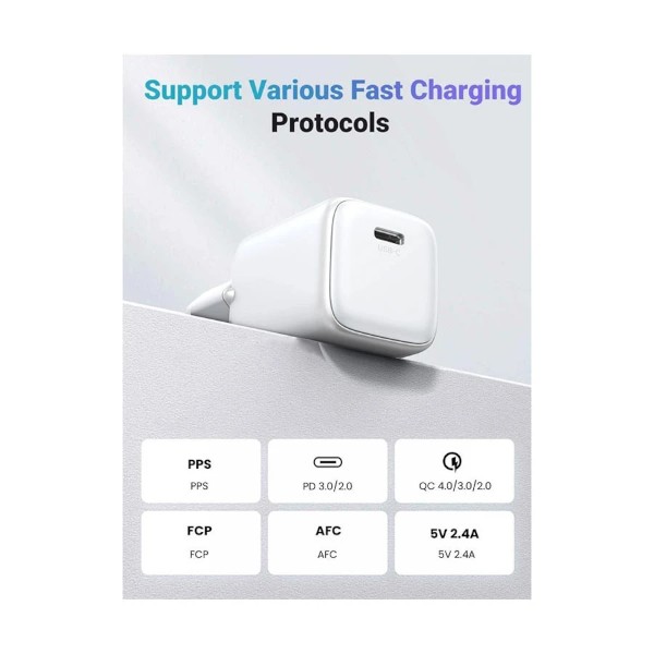Ugreen Nexode CD319 30W GaN USB-C PD White Charger