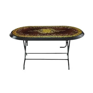 Dining Table 6 Seat Elegant S/L Print Jewel -Black