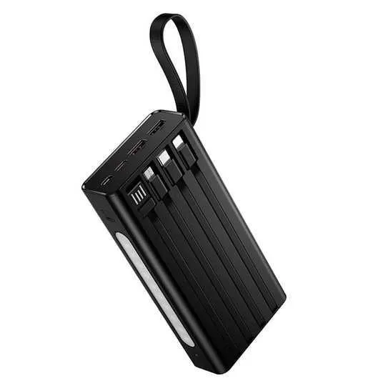 Hoco J155 Shine 20000mAh 22.5W & PD 20W Power Bank with 4 Built-in Cables