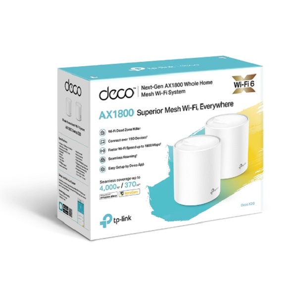 TP-Link Deco X20 AX1800 Whole Home Mesh Wi-Fi 6 Router (2 Pack)