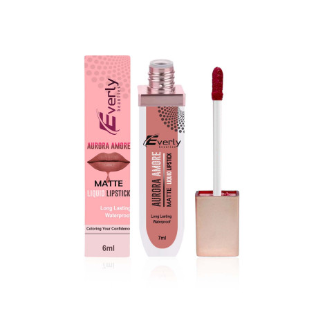 Everly Beauties Aurora Matte Liquid Lipstick - Moonlit Mocha (China)