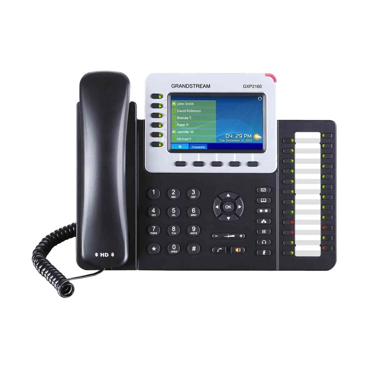 Grandstream GXP2160 6-Line Enterprise PoE IP Phone with Adapter