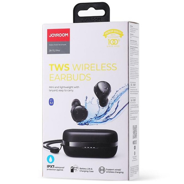 JOYROOM TL1 Pro IPX7 Waterproof Earbuds- Black Color