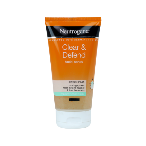 Neutrogena Clear & Defend Facial Scrub 150ml (France)