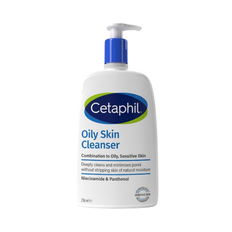 Cetaphil Oily Skin Cleanser Combination to Oily, Sensitive Skin 236ml (Canada)