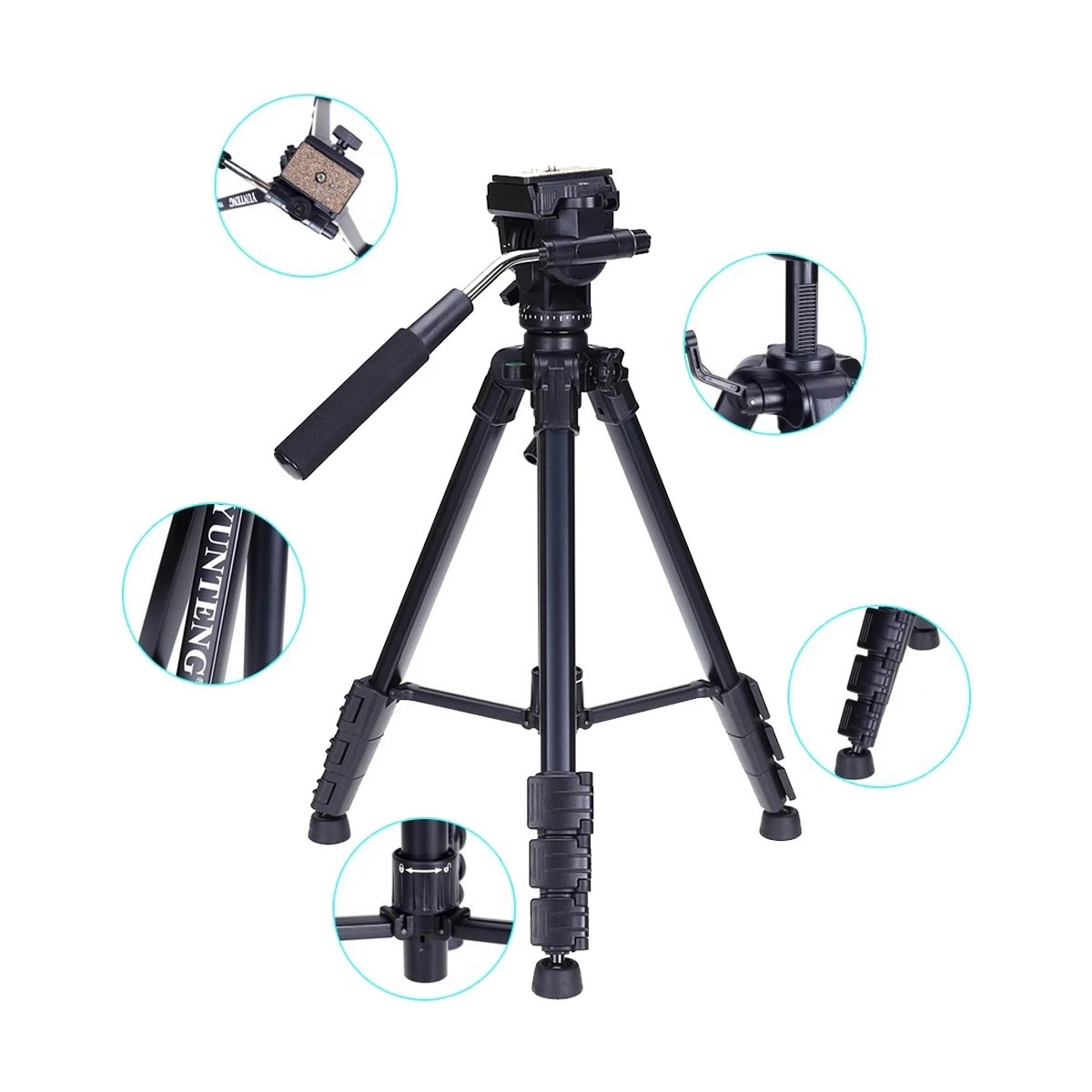 Yunteng VCT-691 Aluminium Camera Tripod with Pan Head 152 cm
