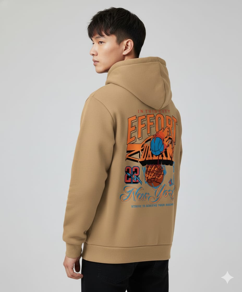 Men's and Women's Pure Cotton Drop Shoulder Hoodie, 280 GSM