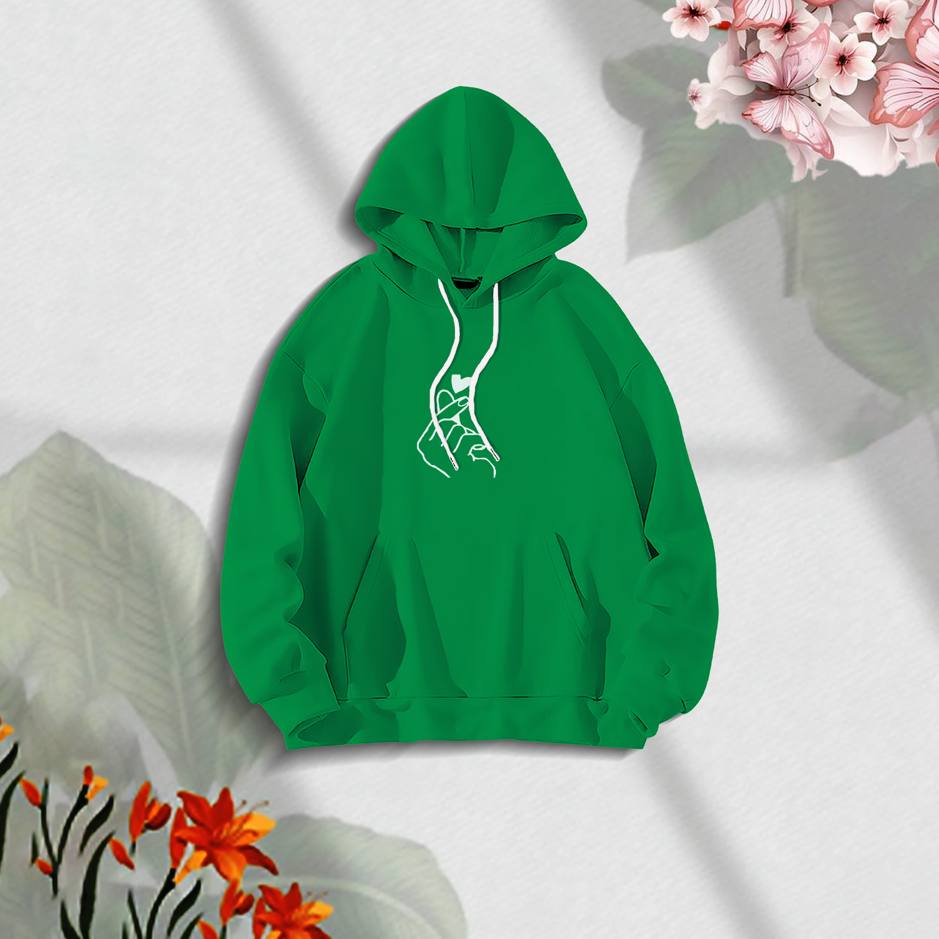 Premium Comfortable Stylish (Love Turi-green) Ladies winter hoodie