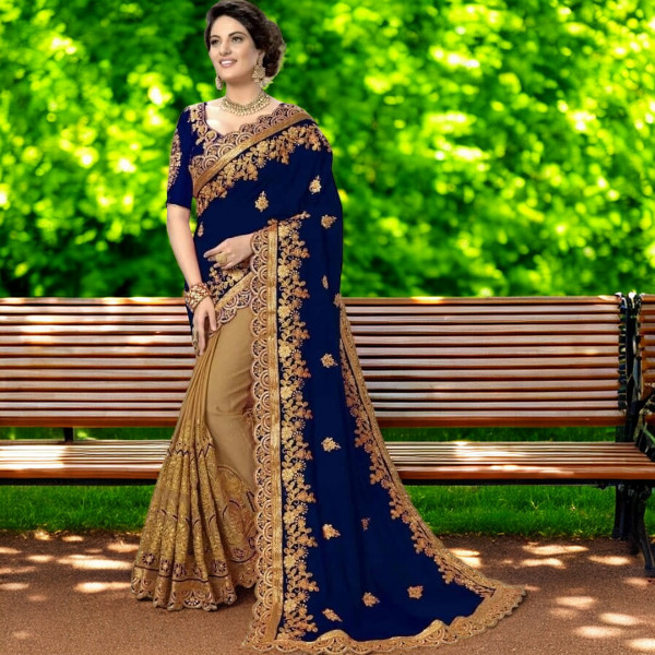 New Indian Georgette Saree with Blouse Piece