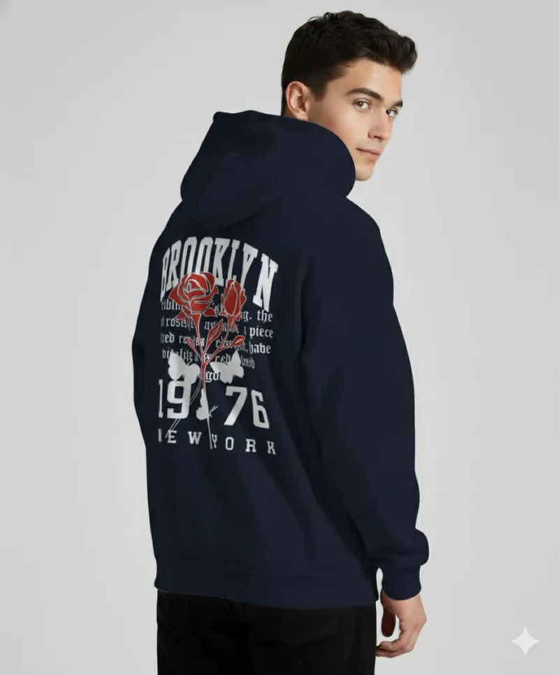 Unisex Printed Drop Shoulder Hoodie, 280 GSM, Length 27 to 30 Inch