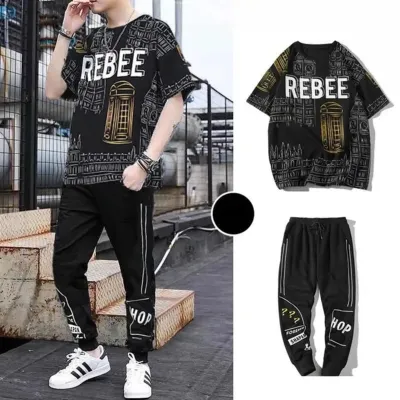 Oversized Mesh Jersey T-Shirt and Trouser Combo for Men, 3 Colours