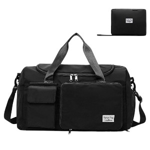 Fashionable Large Capacity Travel & Gym Bag - Black